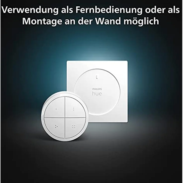 Philips Hue Tap Dial Switch Drehschalter, weiß, personalisierbar via Hue App, Zubehör – Bild 2