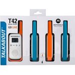 Motorola Solutions Walkie Talkie Talkabout T42 Quad, PMR446-Funkgeräte mit Reichweite von bis zu 4 km, 4er-Set