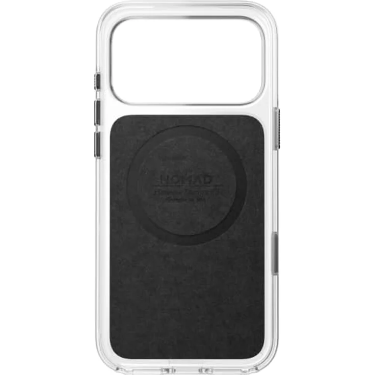 Nomad Clear Leather Case für iPhone 18 Pro Max/17 Pro Max, transparent mit schwarzem Horween-Ledereinsatz – Bild 4