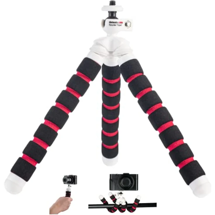 Datacolor Spyder Stativ – eine Flexible und leichte Kamerahalterung für Ihre Foto- und Videoanforderungen, insbesondere in Umgebungen mit wenig Licht, Schwarz – Bild 1