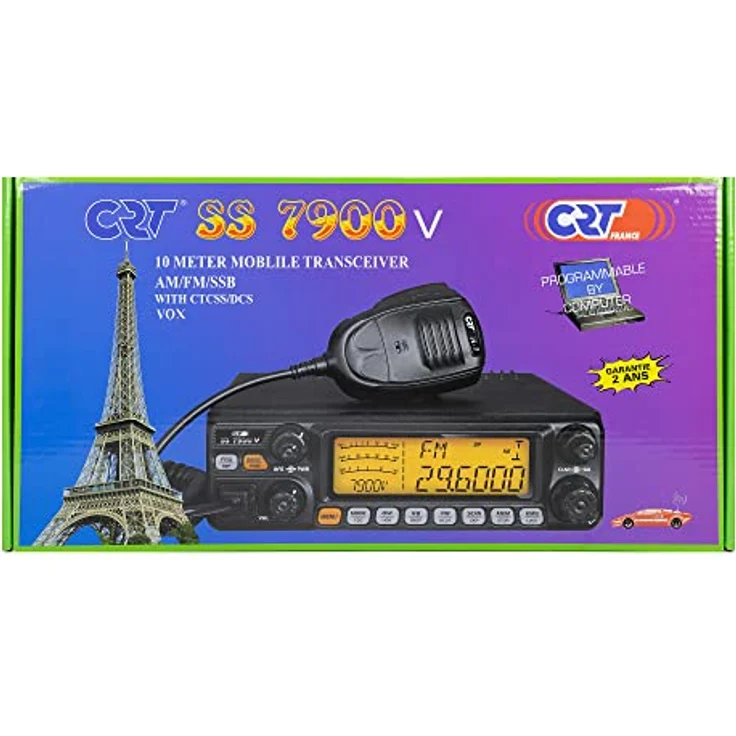 Funkamateure CRT SS 7900 V Turbo CB, SSB, AM, FM, LSB, USB, SSB 28-29,7 MHz, ASQ, RF Gain, Roger Beep, 12 V, CTCSS, DCS, programmierbar – Bild 3