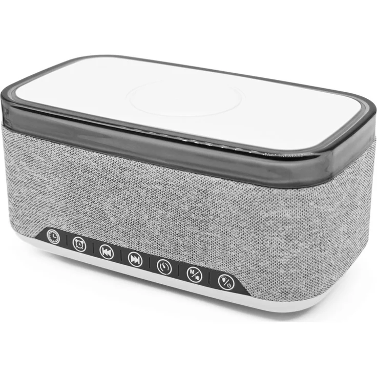 Denver FM-Radiowecker mit Bluetooth 5.3, kabellosem Laden und LED-Display, Schwarz