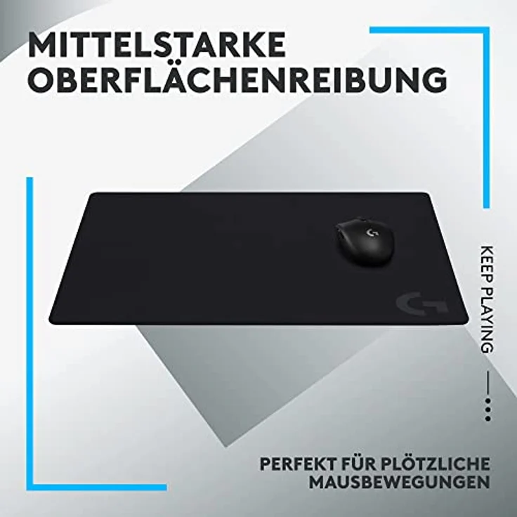 Logitech G640 Mauspad - Texturiert - 400 mm x 460 mm x 3 mm Abmessung - Gummi Basis, Stoff – Bild 2