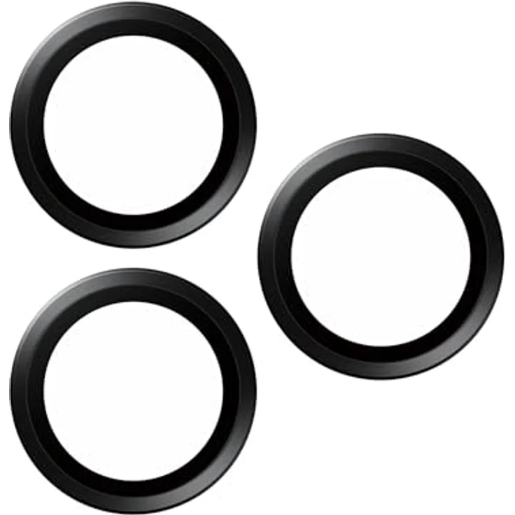 PanzerGlass Hoops™ Kamera Linsenschutz für iPhone 15 Pro | 15 Pro Max, Schwarz Metall, kratz- und stoßfest, einfache Installation, fingerprint-resistent – Bild 1