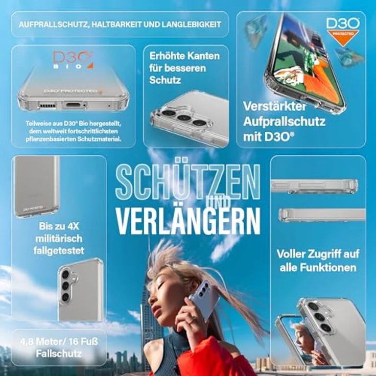 PanzerGlass 360-Grad 3-in-1 Schutzpaket für Samsung Galaxy S24 - Schutz, Kratzresistenz – Bild 5