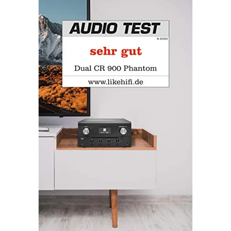 Design-Hybridradio • CD, USB, MP3, DAB+ Radio • AUX-In • UKW Radio • Musikstreaming • Spotify • Amazon Music • Stereoanlage • OLED-Display • HIFI • Kopfhöreranschluss • Schwarz • Dual CR 900 Phantom – Bild 7