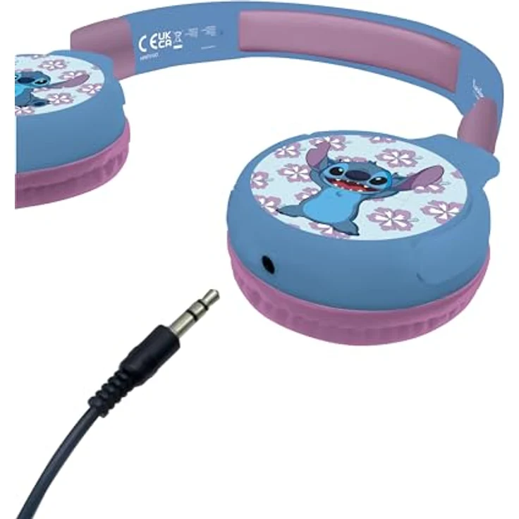 Lexibook 2-in-1-Bluetooth/Kabel-Kopfhörer Stitch, komfortable Polsterung, blau – Bild 3