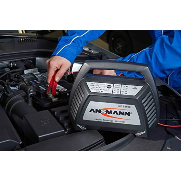 ANSMANN Autobatterie Ladegerät ALCT 6-24-10 - Vollautomatisches Batterieladegerät für Autobatterien & Bleiakkus mit 6V, 12V & 24V - 10A - Erhaltungsladegerät ideal für PKW, Motorrad, Boot etc. – Bild 4