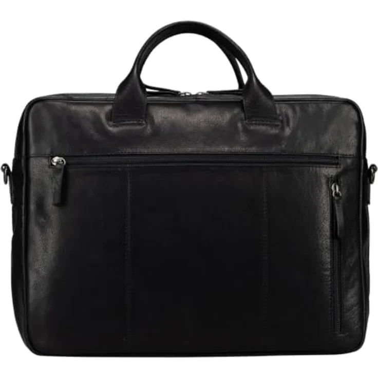 Jost Glasgow Aktentasche Leder, 40 cm mit Laptopfach, schwarz – Bild 3