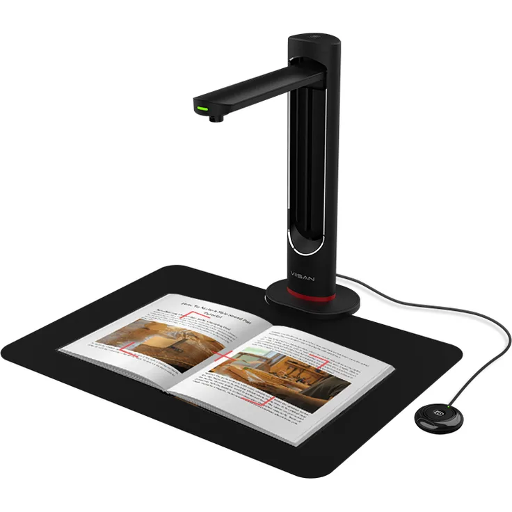 Viisan K21 Dokumenten- & Buchscanner A3 21MP Sensor, Auto-Scannen, OCR Texterkennung, Twain - Windows, Mac