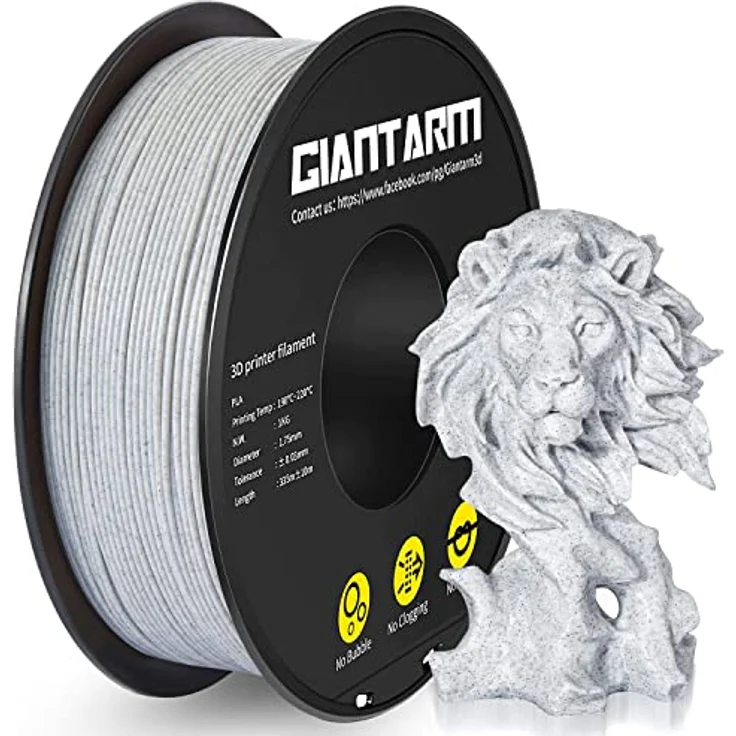 GIANTARM Silk PLA Filament 1.75mm, 3D Drucker Filament Seidenmarmor, 1kg Spule mit hochwertigem Marmoreffekt – Bild 1