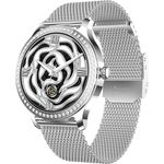 mc star Smartwatch Damen mit Telefonfunktion 1.28" Touchscreen, Fitnessuhr mit Blutdruckmessung Herzfrequenz Sportuhr IP68 Wasserdicht für Android, pink