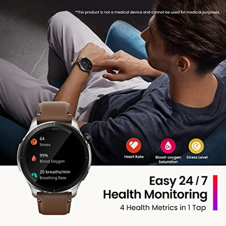 Amazfit GTR 4 Smartwatch mit Telefonieren über Bluetooth und Musikspeicher,1.43” AMOLED Display,150 Sportmodi,Alexa,14 Tage Akkulaufzeit,präzises GPS-Tracking für Herren Damen - Preisvergleich – Bild 3