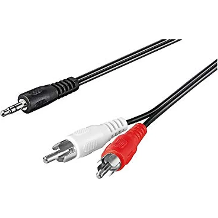 Wentronic Audio/Video Kabel (3,5mm Stereo Stecker auf 2X Cinchstecker) 3 m