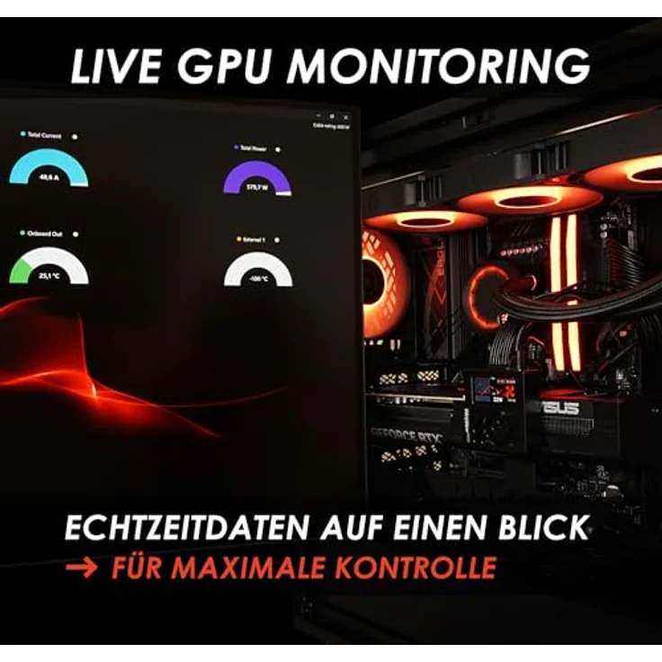 Thermal Grizzly WireView Pro II GPU Wired, CPU Kühler mit Temperatursensoren und USB-C Anschluss, schwarz – Bild 3
