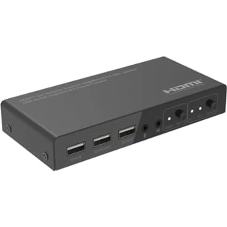 Microconnect 4K@60Hz HDMI KVM-Switch, 2x1, Marke: Microconnect, Zubehör Modell in Schwarz