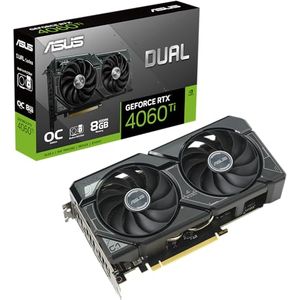 Bild für ASUS Dual GeForce RTX 4060 Ti SSD OC Edition 8GB GDDR6 Gaming Grafikkarte (NVIDIA GeForce RTX4060Ti DLSS 3, integrierter M.2 SSD Steckplatz, 1x HDMI 2.1a, 3X DisplayPort 1.4a, DUAL-RTX4060TI-O8G-SSD)