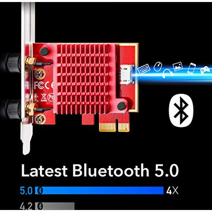 Cudy AX5400 Tri-Band Wi-Fi 6 WLAN- / Bluetooth®-Adapter PCIe 5400MBit/s – Bild 5
