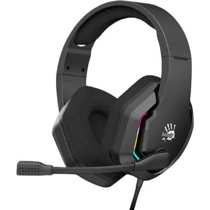 Bloody G260, Kabelgebundenes Gaming Headset mit 7.1 Surround Sound, RGB-Beleuchtung, Geräuschunterdrückendem Mikrofon und Premium-Komfort, Schwarz