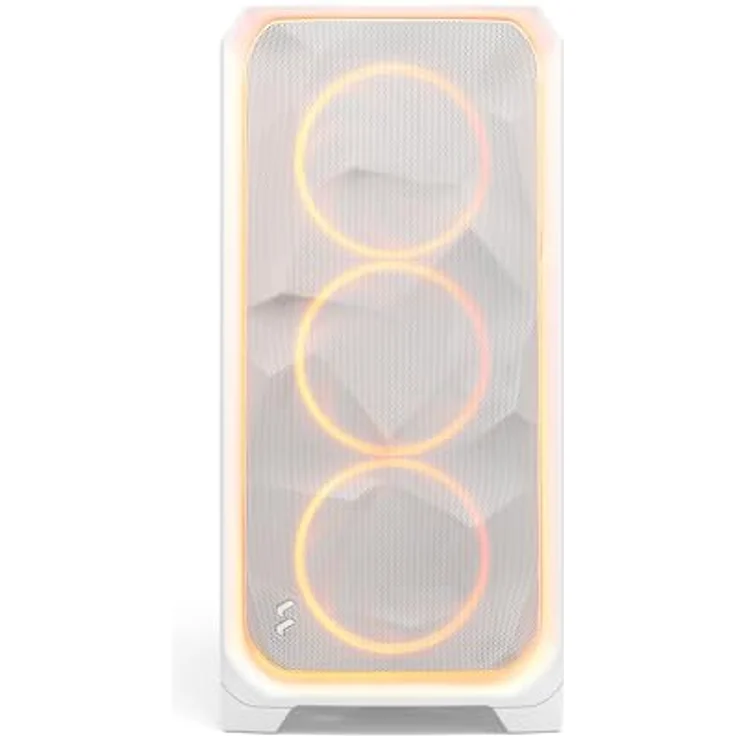 Fractal Design Meshify 3 XL Ambience Pro RGB PC Gehäuse, Big-Tower in Weiß, E-ATX, Tempered Glass, integrierte RGB-Beleuchtung, 3x 140-mm-RGB-Lüfter, Grafikkartenlänge bis 512 mm – Bild 2