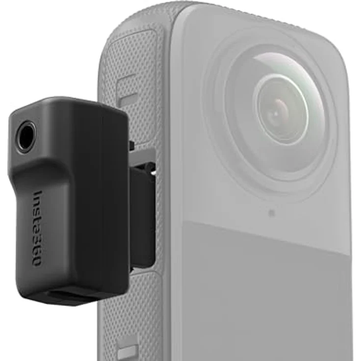 Insta360 X4 Mic Adapter, Zubehör für Actioncams mit 3.5mm Audioport und Type-C Anschluss, unsichtbar beim 360° Filmen – Bild 1