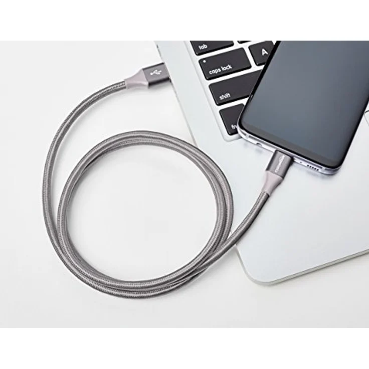 AmazonBasics - Verbindungskabel, USB Typ C auf USB Typ A, USB-3.1-Standard der 2, doppelt geflochtenes Nylon, 0,9 m, Dunkelgrau – Bild 7