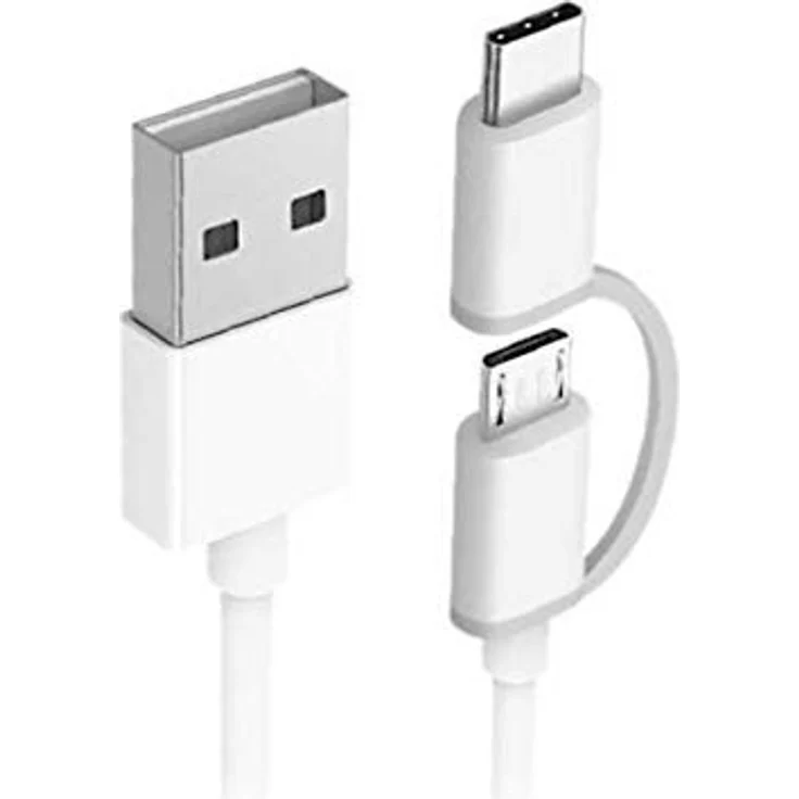 Xiaomi Mi 2 in 1 USB-Kabel, Combo-Kabel, Micro-USB & Typ C, 1 m, schnelles Laden, Weiß (Blister) – Bild 6