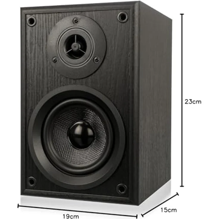Dual LS 100 Aktiv-Lautsprecher Set (Phono-Eingang, integrierter Verstärker für Plattenspieler, Paar) schwarz – Bild 10