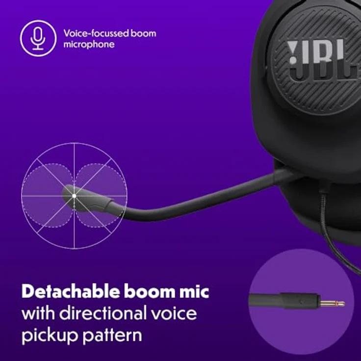 JBL Quantum 100M2 Gaming Headset mit JBL QuantumSOUND Signature, Schwarz – Bild 5