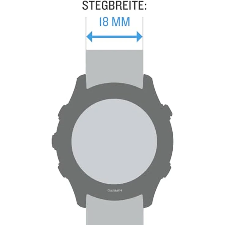 Garmin Schnellwechsel Armband (18 mm, Silikon), Uhrenarmband, Braun – Bild 3
