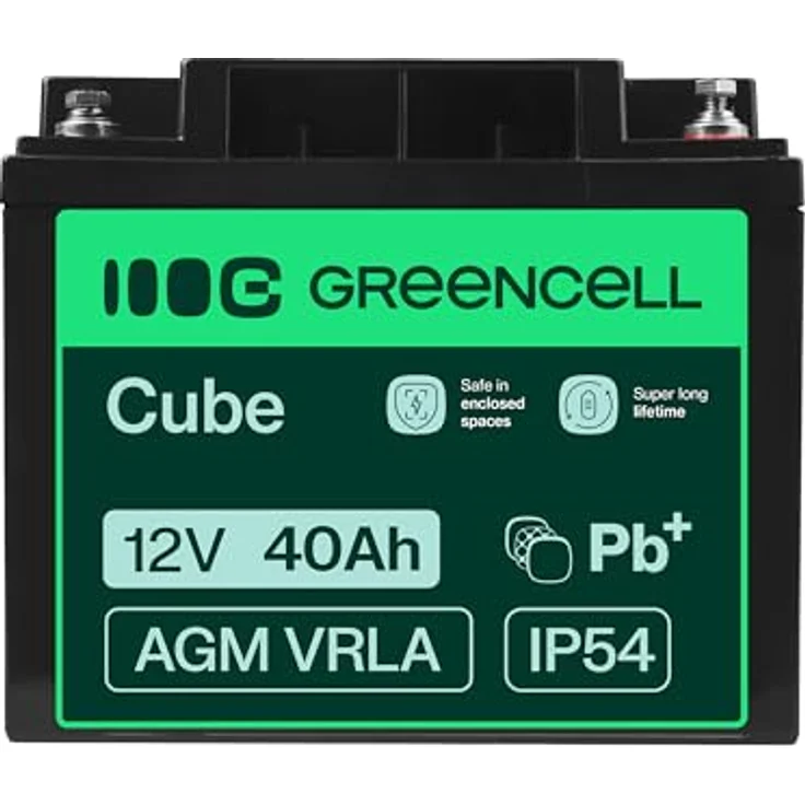 Green Cell USV-Akku, 1 x 40 Ah Sealed Lead Acid (SLA), Schwarz – Bild 3