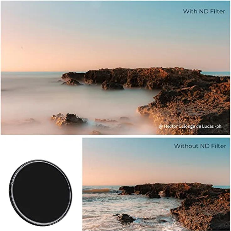 K&F Concept K-Serie 82mm ND Filter Slim Variabler Graufilter ND2-400 (1-9 Stop) Neutral Graufilter – Bild 4