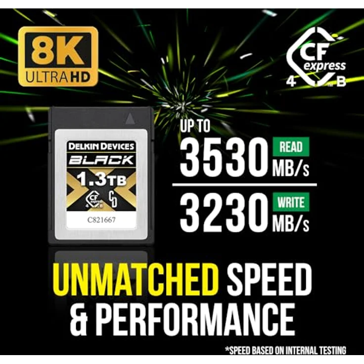 Delkin Devices CFexpress 4.0 Typ B 1,3 TB Speicherkarte, Schwarz, bis zu 3530 MB/s Lesen – Bild 5