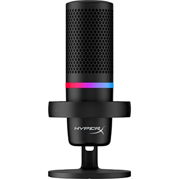 HyperX DuoCast - RGB USB Kondensatormikrofon für PC, PS5, PS4, Mac, Low-Profile-Shock Mount, Cardioid, Omnidirektional, Pop-Filter, Gain-Control, Gaming, Streaming, Podcasts, Twitch, YouTube, Discord – Bild 1