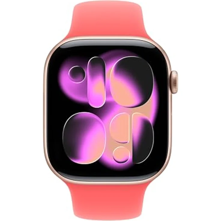 Apple Sportarmband für Apple Watch, 46 mm, Guavepink, M/L, Hochleistungs-Fluorelastomer, robust und weich – Bild 3