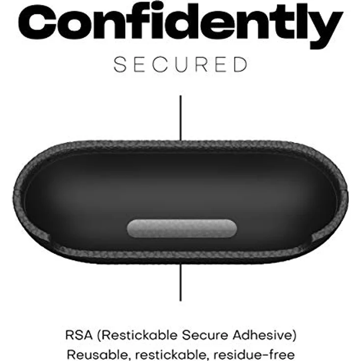 KeyBudz Artisan Leder Schutzhülle für Apple AirPods Pro Case, Etui, Ledertasche Echtleder, Kopfhörer Ohrhörer Zubehör, schwarz – Bild 5