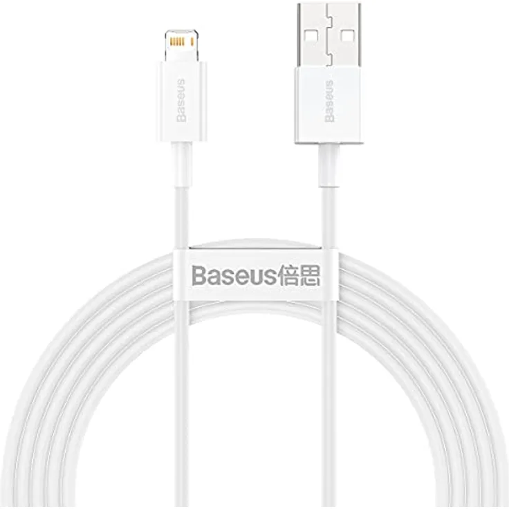 Baseus Superior USB-auf-Lightning Kabel, 2m, Schnellladung 2,4A, Weiß