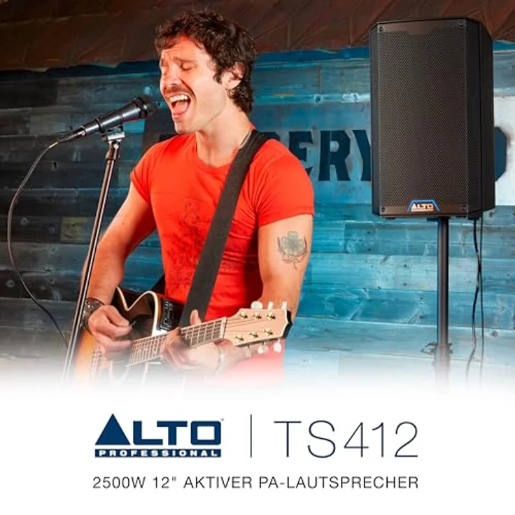 ALTO TS412, 2500 Watt 12-Zoll Aktiver PA-Lautsprecher mit 3-Kanal Mixer, Bluetooth-Streaming, DSP App, schwarz – Bild 12