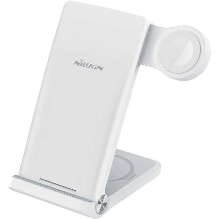 Nillkin PowerTrio 3in1 MFI-Ladegerät, Wireless Charger für Handy, Apple Watch und TWS-Kopfhörer, 15W, Weiss