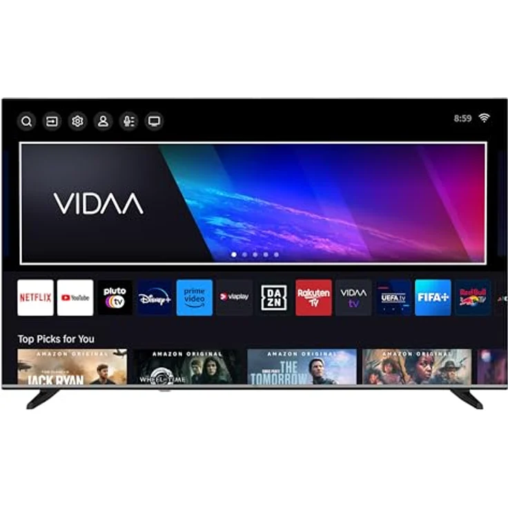 JVC VIDAA LT-55VD3555, 55 Zoll 4K Smart TV mit HDR, Dolby Vision, Triple-Tuner und WLAN, LED TV schwarz – Bild 1