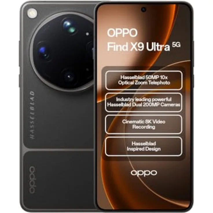OPPO Find X9 Ultra (512 GB, Tundra Umber, 6.82", Dual SIM, 5G), Smartphone, Schwarz