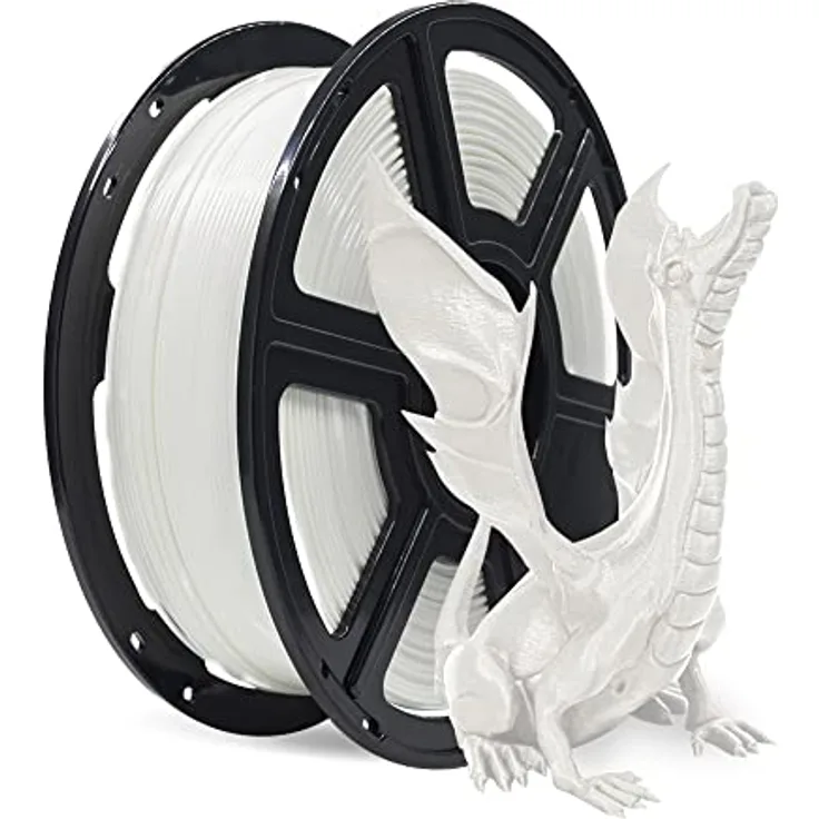 FLASHFORGE PLA 3D-Druck-Filament, 1,75 mm, 1 kg Spule, stabiler Durchmesser, für Creator-Serie (weiß)