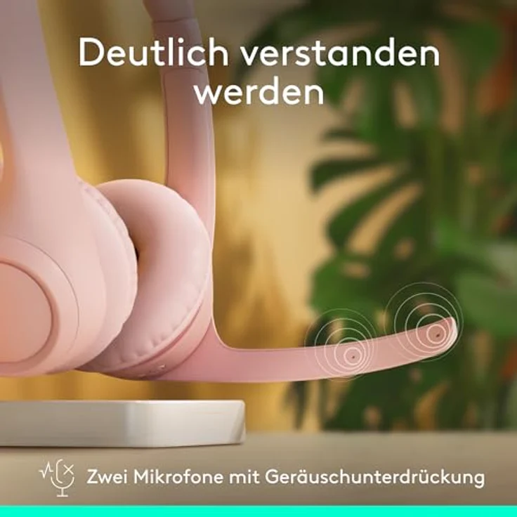 Logitech Zone 300 Wireless Bluetooth Headset mit Mikrofon und Geräuschunterdrückung - Rosa – Bild 2