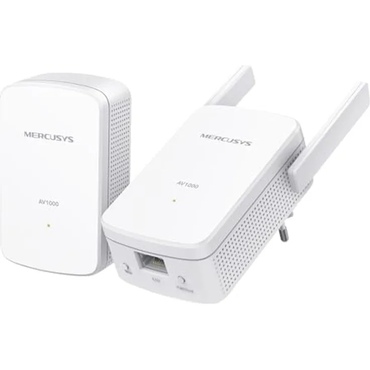Mercusys MP510 KIT Powerline WLAN, 1000 Mbit/s HomePlug AV2, 300 Mbit/s WLAN, Gigabit Port, Plug & Play