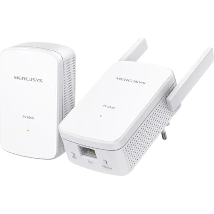 Mercusys MP510 KIT Powerline WLAN, 1000 Mbit/s HomePlug AV2, 300 Mbit/s WLAN, Gigabit Port, Plug & Play – Bild 1