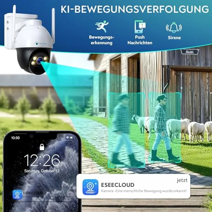 LUVISION Überwachungskamera LV-G-2033 (4G / LTE PTZ Solar Überwachungskamera, Außenbereich, SIM Karte, 2-Wege Audio, schwenkbar, Akku, Batterie) – Bild 8