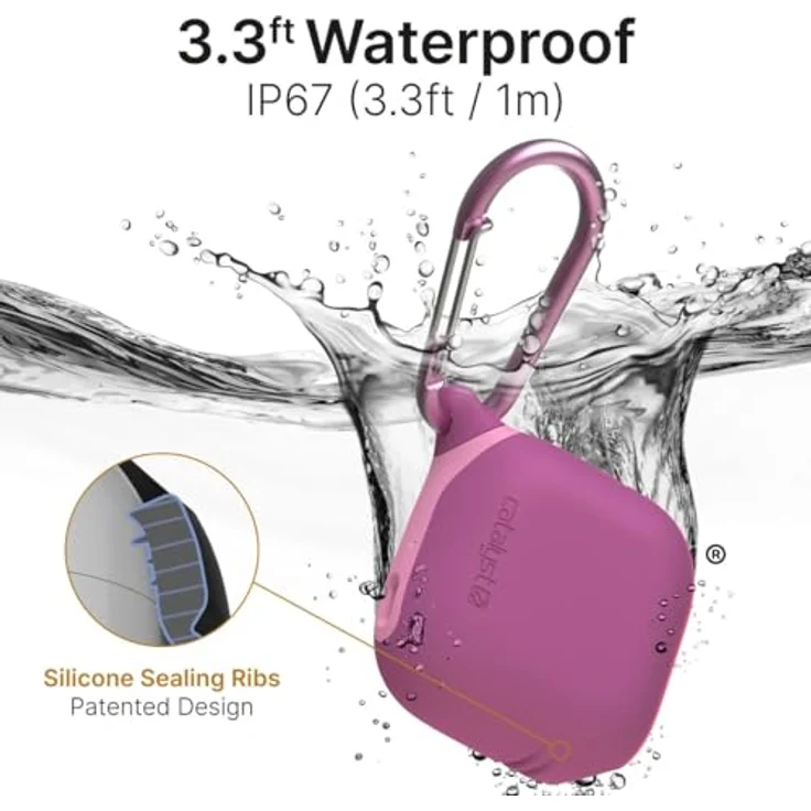 Catalyst Wasserdichtes Case für Apple AirPods, IP67 Schutzhülle bis 1 m, stoßabsorbierend, Rosa – Bild 7
