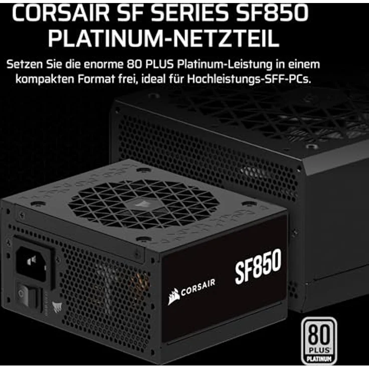 Corsair SF Series (2024) SF850 850 Watt SFX 80 PLUS Platinum Fully Modular Power Supply PC Netzteil Schwarz – Bild 2