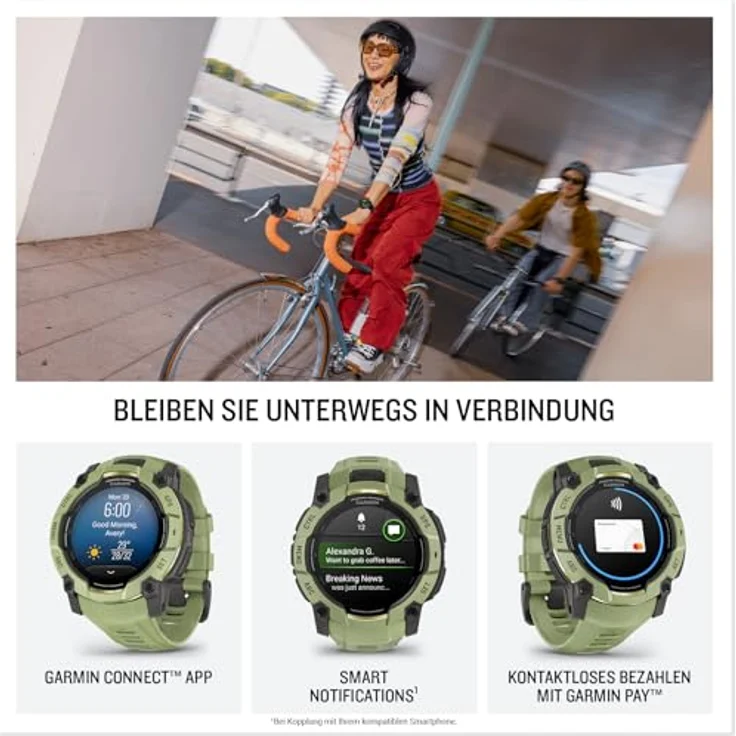 Garmin Instinct 3, 50mm AMOLED Multisport-Smartwatch mit 1,3" Display, 24 Tage Akkulaufzeit, 80+ Sport-Apps, GPS-Navigation, LED-Taschenlampe, wasserdicht – Bild 4