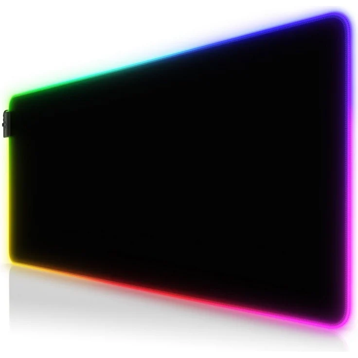 Titanwolf Gaming Mauspad XL RGB Mousepad 900 x 400 mm, LED Beleuchtung, rutschfeste Unterseite, wasserabweisend, 7 RGB-Farben